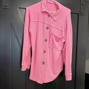 Reborn Ribbed Pink Knit Top